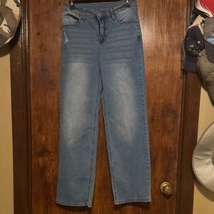 High-Rise Wide-Leg Women’s Jeans in Medium Blue Wash